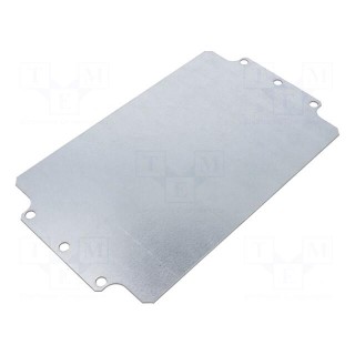 Mounting plate | steel | W: 146mm | L: 244mm | Thk: 1.5mm | Plating: zinc