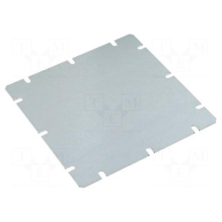Mounting plate | steel | W: 148mm | L: 148mm | Thk: 1.5mm | Plating: zinc