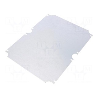Mounting plate | steel | W: 161mm | L: 211mm | Thk: 1.5mm | Plating: zinc