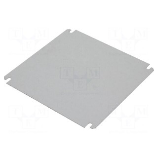 Mounting plate | steel | W: 238mm | L: 238mm | Thk: 1.5mm | Plating: zinc
