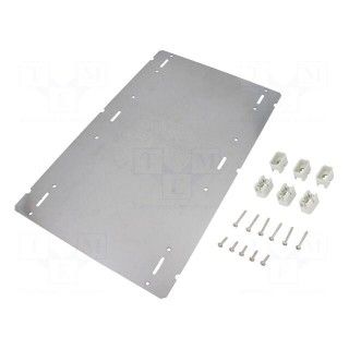 Mounting plate | steel | W: 240mm | L: 390mm | Thk: 2mm | Plating: zinc