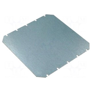 Mounting plate | steel | W: 300mm | L: 300mm | Thk: 1.5mm | Plating: zinc