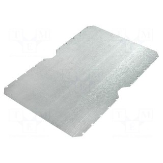 Mounting plate | steel | W: 400mm | L: 600mm | Thk: 1.5mm | Plating: zinc