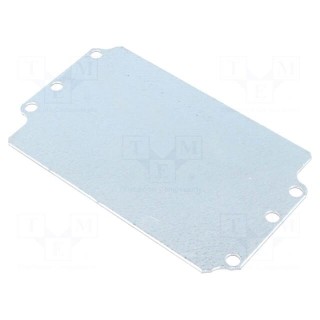 Mounting plate | steel | W: 69mm | L: 114mm | Thk: 1.5mm | Plating: zinc