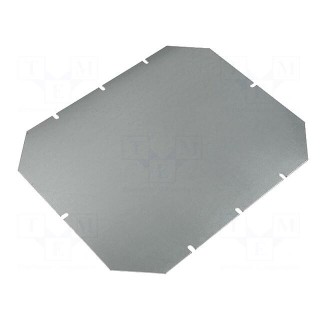 Mounting plate | zinc-plated steel | W: 265mm | L: 215mm | Thk: 1.5mm