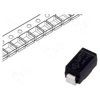 Diode: rectifying | SMD | 1.3kV | 1A | 75ns | DO214BA | Ufmax: 3V | Ifsm: 20A