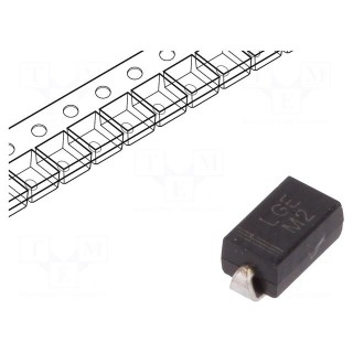 Diode: rectifying | SMD | 100V | 1A | Package: reel,tape | SMAJ | Ifsm: 30A