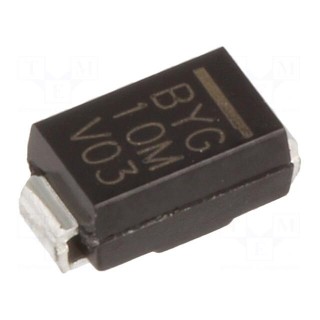 Diode: rectifying | SMD | 1kV | 1.5A | 4us | DO214AC,SMA | Ufmax: 1.15V