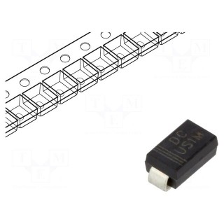 Diode: rectifying | SMD | 1kV | 1A | 100ns | SMA | Ufmax: 1.7V | Ifsm: 30A