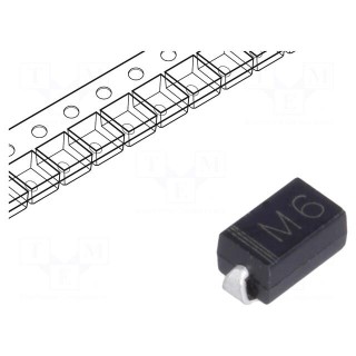 Diode: rectifying | SMD | 1kV | 1A | SMA | Ufmax: 1.1V | Ifsm: 30A