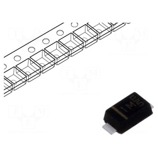 Diode: rectifying | SMD | 1kV | 1A | SOD123F | Ufmax: 1.1V | Ifsm: 30A