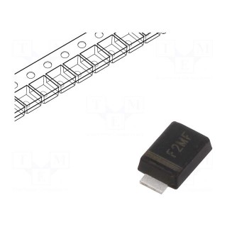 Diode: rectifying | SMD | 1000V | 2A | 500ns | Package: reel,tape | SMAF