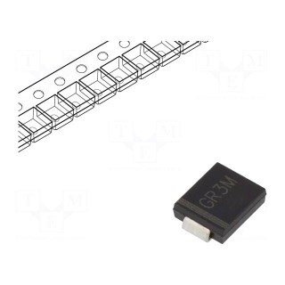 Diode: rectifying | SMD | 1000V | 3A | 500ns | Package: reel,tape | SMB