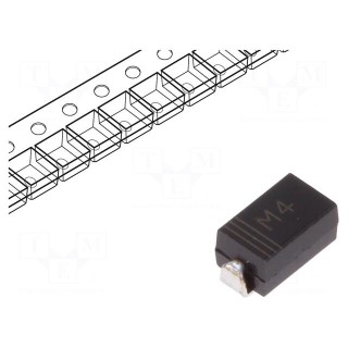 Diode: rectifying | SMD | 400V | 1A | Package: reel,tape | SMAJ | Ifsm: 30A