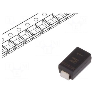 Diode: rectifying | SMD | 50V | 1A | Package: reel,tape | SMAJ | Ifsm: 30A