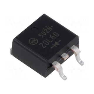 Diode: rectifying | SMD | 600V | 20A | 70ns | STO220 (SC83 similar)