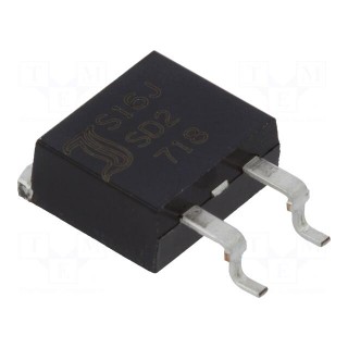 Diode: rectifying | SMD | 600V | 2x8A | 1.5us | Package: reel,tape | D2PAK