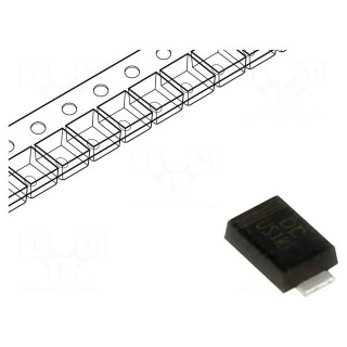 Diode: rectifying | SMD | 800V | 1A | 75ns | SMA flat | Ufmax: 1.7V