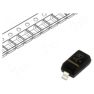Diode: switching | SMD | 100V | 0.2A | 50ns | SOD123 | Ufmax: 1.25V | 0.5W