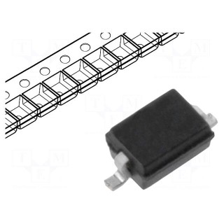 Diode: Zener | 0.2W | 20V | SMD | reel,tape | SOD323 | single diode