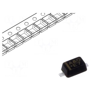 Diode: switching | SMD | 200V | 0.2A | 50ns | SOD323 | Ufmax: 1V | Ifsm: 4A