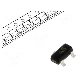 Diode: switching | SMD | 75V | 0.2A | 6ns | SOT23 | Ufmax: 0.885V | Ifsm: 2A