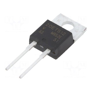 Diode: rectifying | THT | 1.2kV | 20A | Package: tube | TO220AC | Ir: 1mA