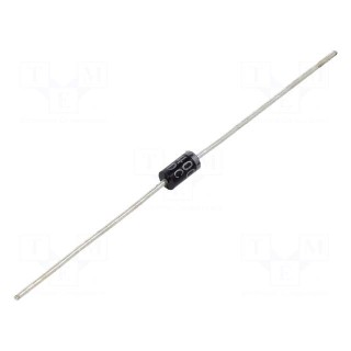 Diode: rectifying | THT | 400V | 1A | Ifsm: 30A | DO41 | Ufmax: 1V | 50ns