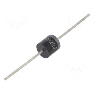 Diode: rectifying | THT | 400V | 22A | Ammo Pack | Ifsm: 400A | P600 | 2.5us