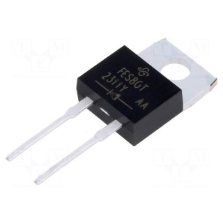 Diode: rectifying | THT | 400V | 8A | tube | Ifsm: 125A | TO220AC | Ir: 500uA