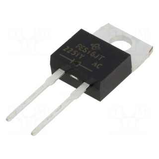 Diode: rectifying | THT | 600V | 16A | tube | Ifsm: 250A | TO220AC | 50ns