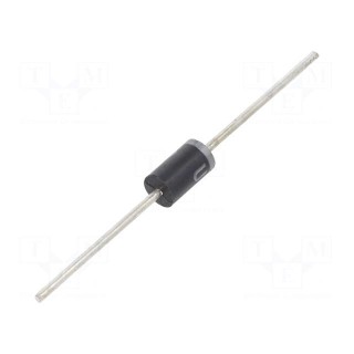 Diode: rectifying | THT | 600V | 3A | Ifsm: 150A | DO27 | Ufmax: 1.7V | 100ns