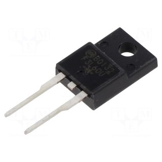 Diode: rectifying | THT | 600V | 3A | Ifsm: 40A | FTO220 | Ufmax: 3V | 20ns