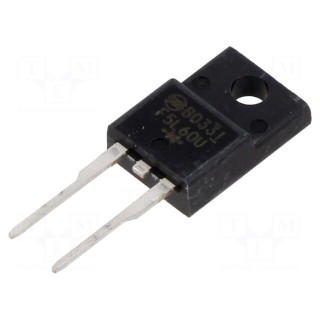 Diode: rectifying | THT | 600V | 5A | Ifsm: 60A | FTO220 | Ufmax: 3V | 25ns