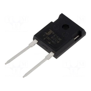 Diode: rectifying | THT | 600V | 60A | tube | Ifsm: 400A | TO247-2 | Ir: 1mA