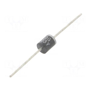 Diode: rectifying | THT | 600V | 6A | reel,tape | Ifsm: 250A | R6 | Ufmax: 1V