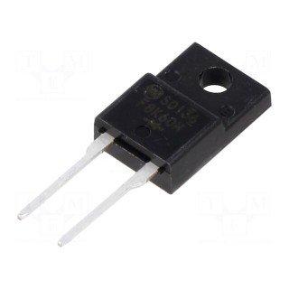 Diode: rectifying | THT | 600V | 8A | Ifsm: 150A | FTO-220AG (SC91) | 90ns