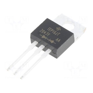 Diode: rectifying | THT | 600V | 8Ax2 | tube | Ifsm: 125A | TO220AB | 50ns
