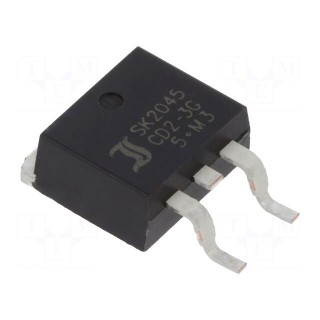 Diode: Schottky rectifying | SMD | 45V | 2x10A | D2PAK | Package: tube