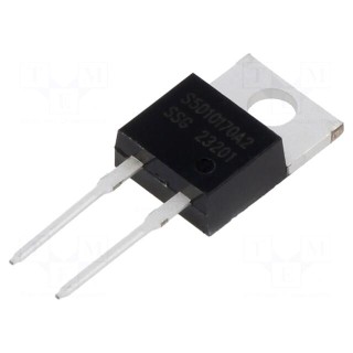 Diode: Schottky rectifying | SiC | THT | 1.7kV | 10A | 333.4W | TO220AC