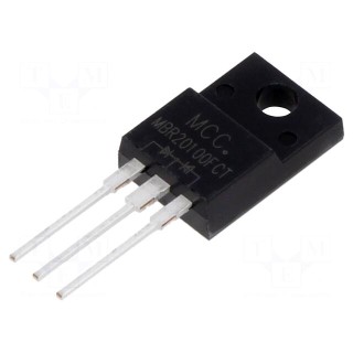 Diode: Schottky rectifying | THT | 100V | 10Ax2 | ITO220AB | tube