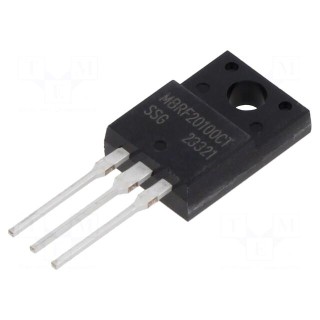 Diode: Schottky rectifying | THT | 100V | 20A | ITO220AB | tube | Ir: 1mA
