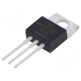 Diode: Schottky rectifying | THT | 100V | 2x5A | TO220AB | Package: tube