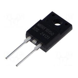 Diode: Schottky rectifying | THT | 150V | 10A | ITO220AC | tube | Ir: 1mA