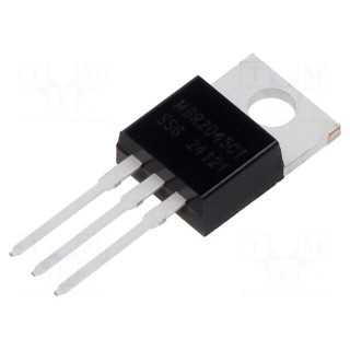 Diode: Schottky rectifying | THT | 45V | 20A | TO220AB | tube | Ir: 1mA