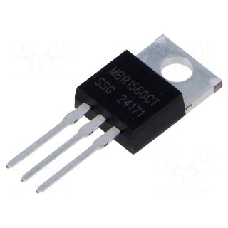 Diode: Schottky rectifying | THT | 60V | 15A | TO220AB | tube | Ir: 1mA
