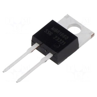 Diode: Schottky rectifying | THT | 60V | 16A | TO220AC | tube | Ir: 1mA