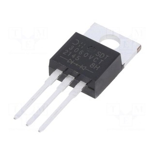 Diode: Schottky rectifying | THT | 60V | 15Ax2 | TO220AB | tube | Ir: 50mA