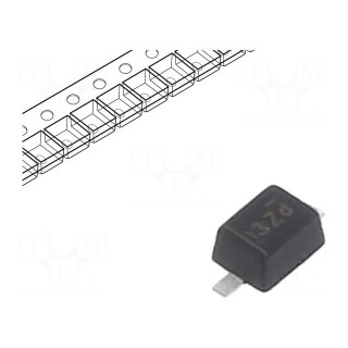Diode: Zener | 0.2W | 3.3V | SMD | reel,tape | SOD323F | single diode