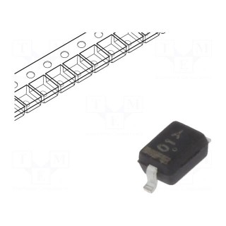 Diode: Zener | 0.3W | 2.7V | SMD | reel,tape | SOD323 | single diode